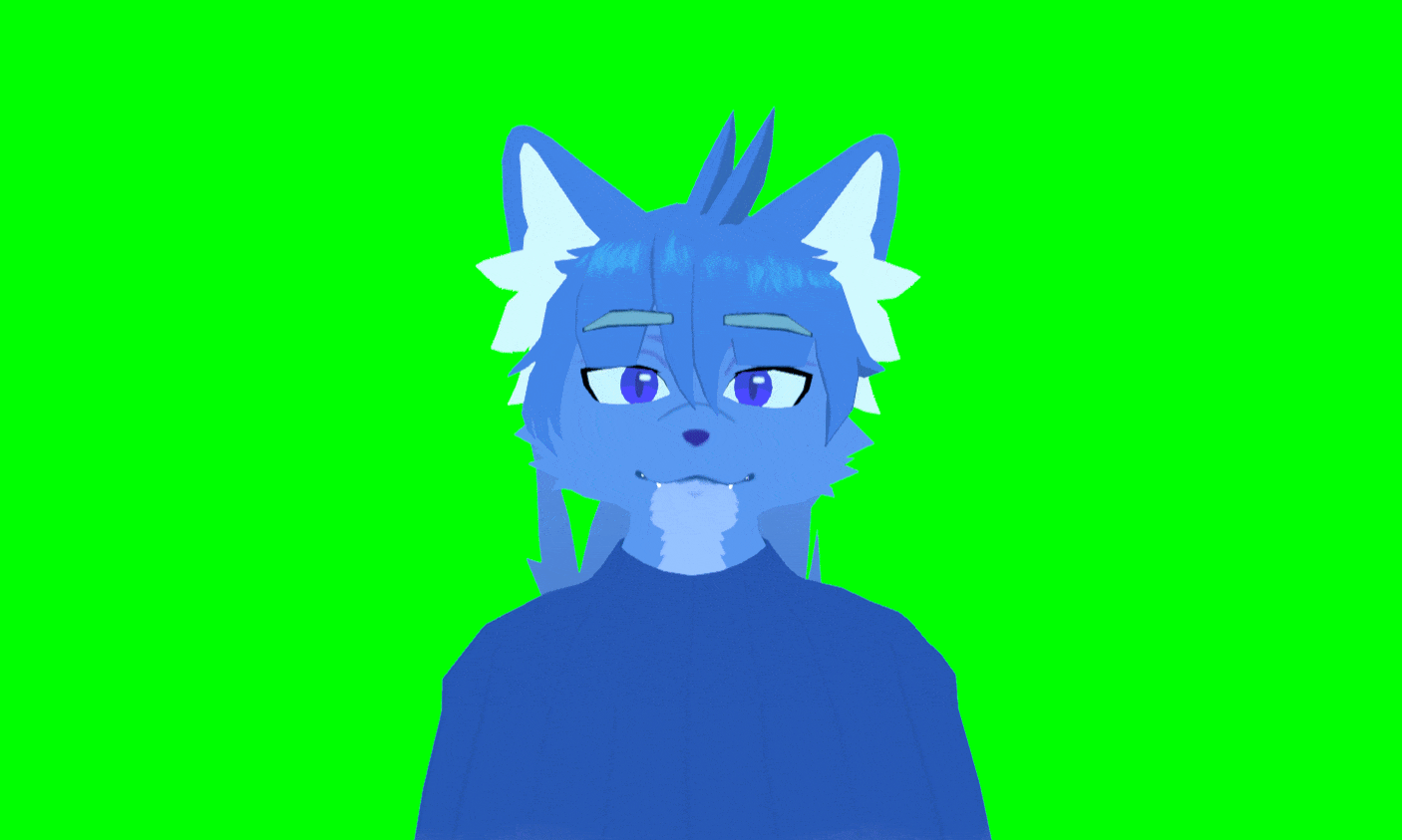 Blue cat VTuber ARkit example